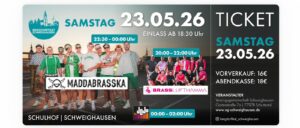 Bergdorffest Schweighausen Ticket Samstag 23.05.2026